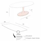 Sudový jídelní stůl z laminátu a syntetického mramoru vyrobený v Itálii - Brontolo Viadurini