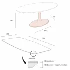 Sudový jídelní stůl z laminátu a syntetického mramoru vyrobený v Itálii - Brontolo Viadurini