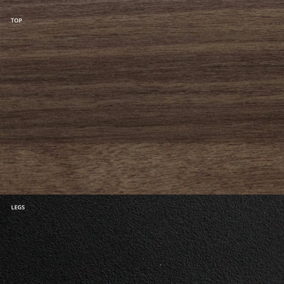 Jídelní stůl ve tvaru sudu z laminátu s efektem dřeva Made in Italy - Cave Viadurini