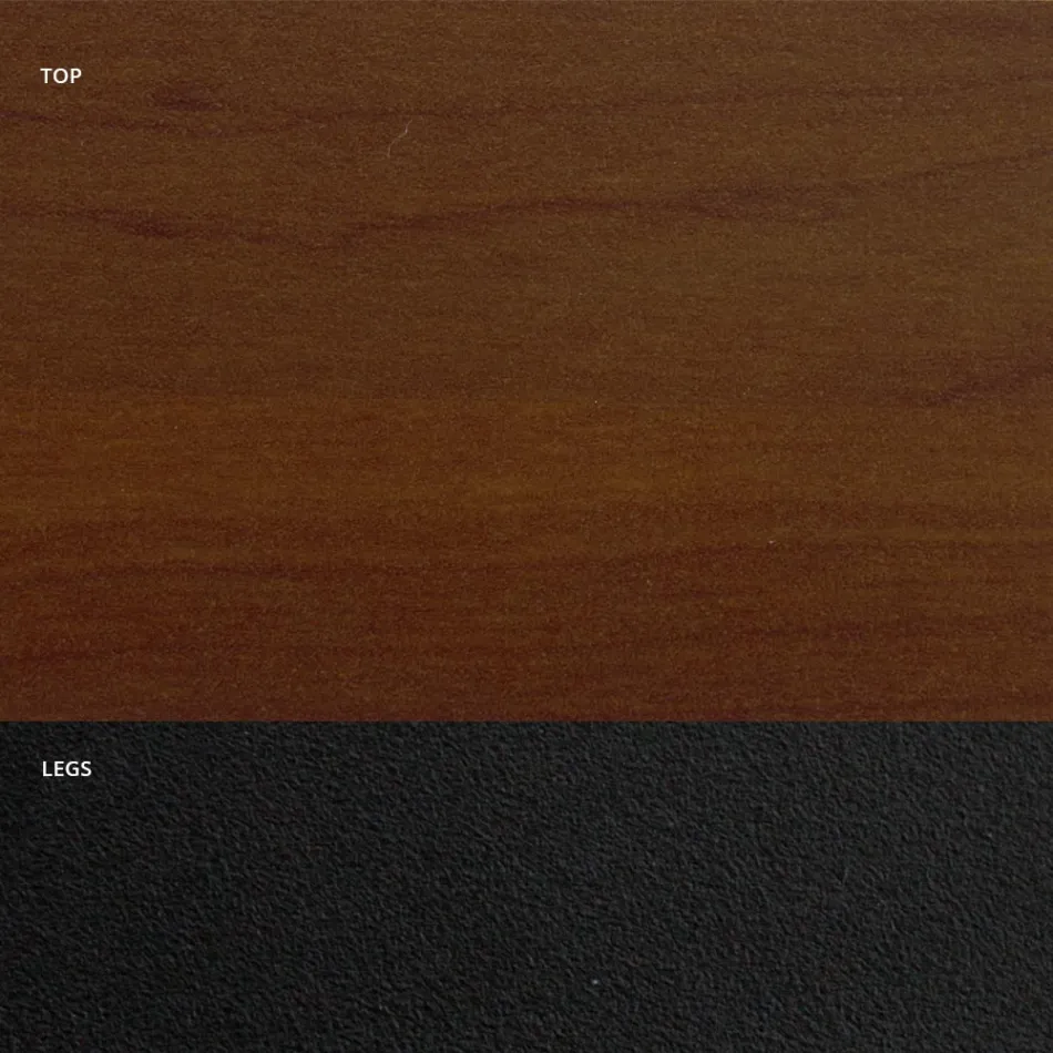 Jídelní stůl ve tvaru sudu z laminátu s efektem dřeva Made in Italy - Cave Viadurini