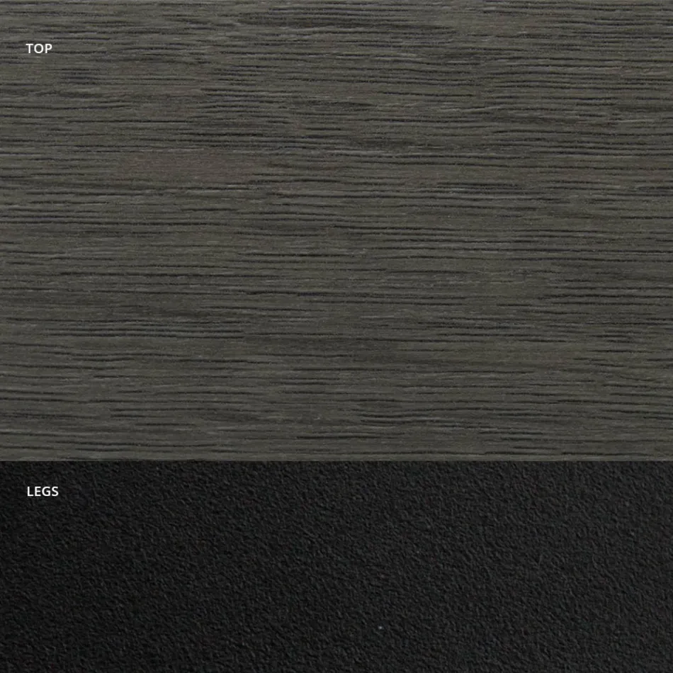 Jídelní stůl ve tvaru sudu z laminátu s efektem dřeva Made in Italy - Cave Viadurini