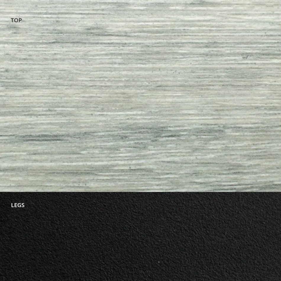 Jídelní stůl ve tvaru sudu z laminátu s efektem dřeva Made in Italy - Cave Viadurini