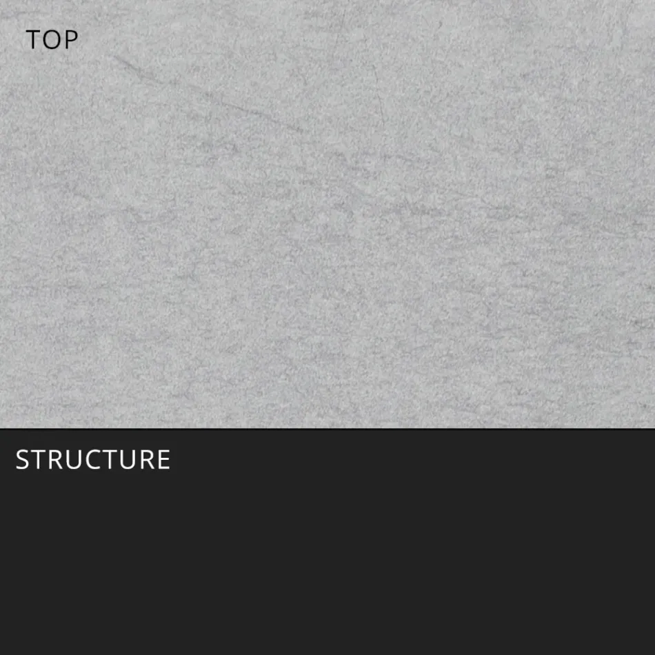 Rozkládací venkovní jídelní stůl 318 cm z hliníku a kameniny - Filomena Viadurini