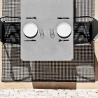 Rozkládací venkovní jídelní stůl 318 cm z hliníku a kameniny - Filomena Viadurini