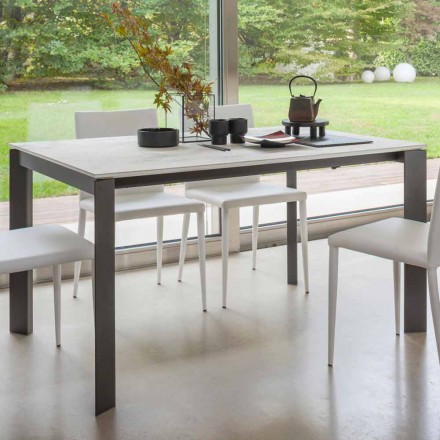 Rozkládací jídelní stůl na 180 cm v keramickém provedení Made in Italy - Pitagora Viadurini