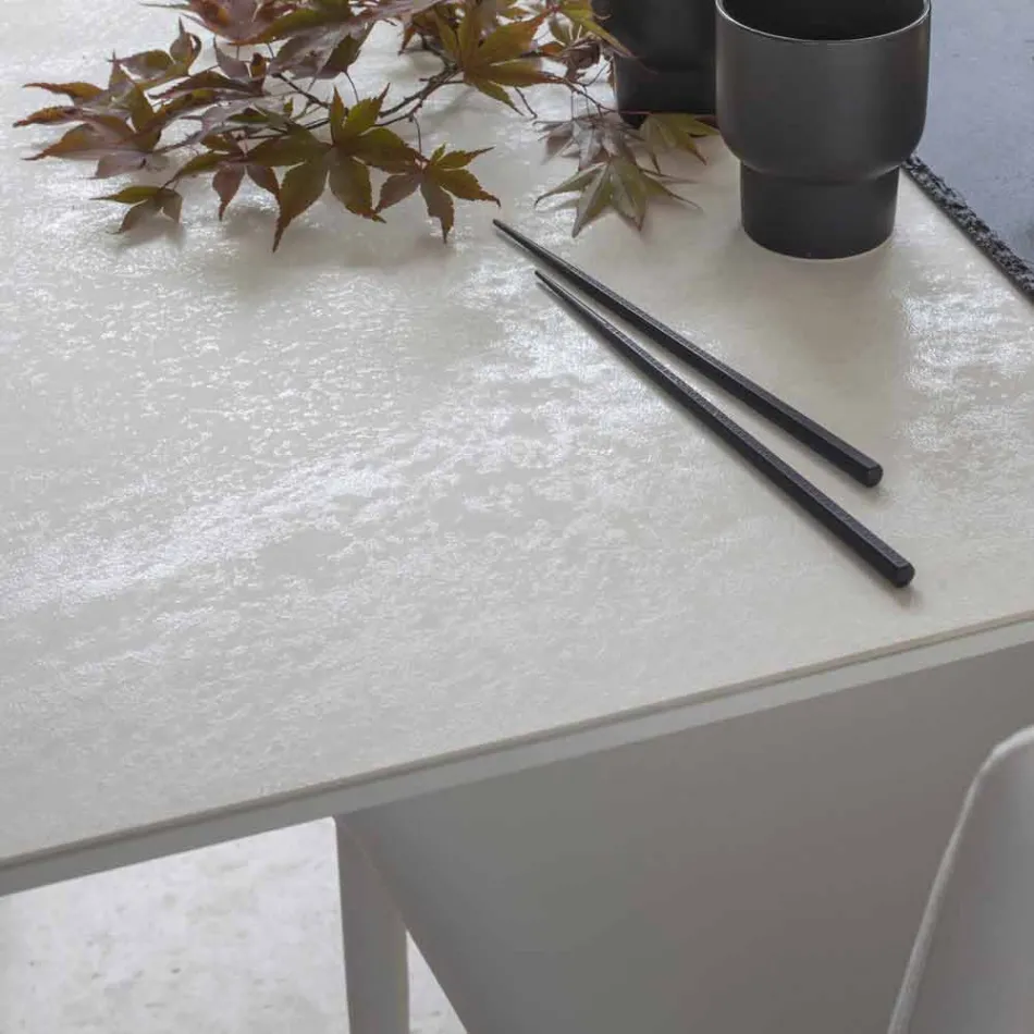 Rozkládací jídelní stůl na 180 cm v keramickém provedení Made in Italy - Pitagora Viadurini