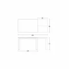 Rozkládací jídelní stůl na 180 cm v keramickém provedení Made in Italy - Pitagora Viadurini