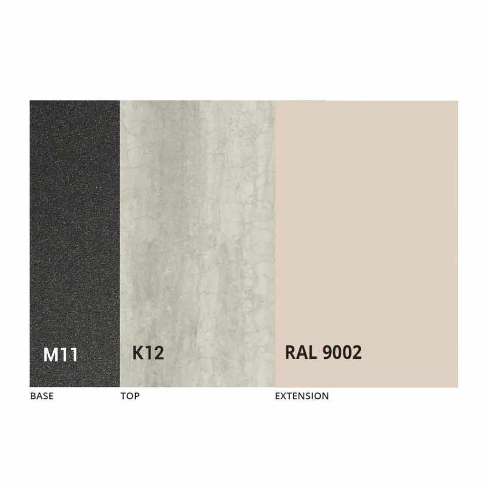 Rozkládací jídelní stůl na 180 cm v keramickém provedení Made in Italy - Pitagora Viadurini