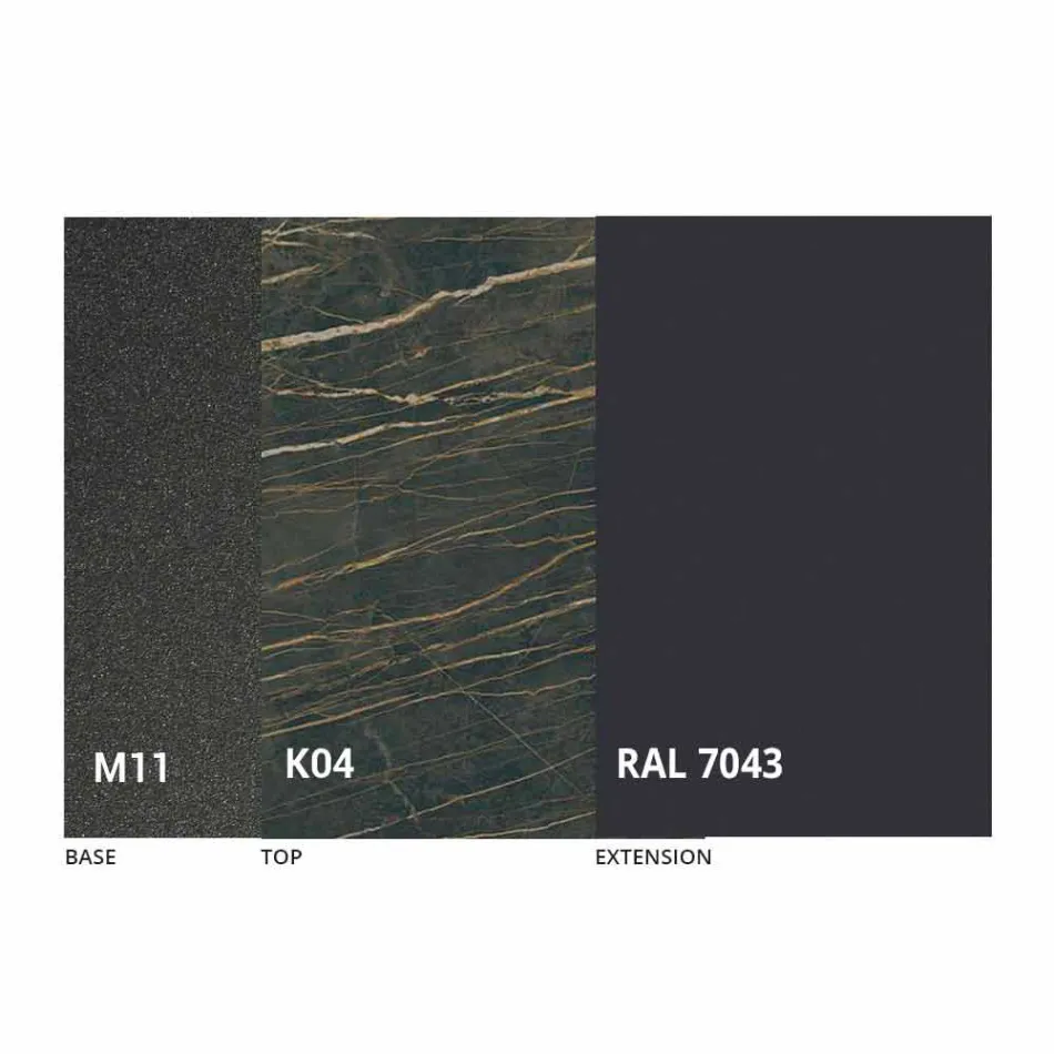 Rozkládací jídelní stůl na 180 cm v keramickém provedení Made in Italy - Pitagora Viadurini