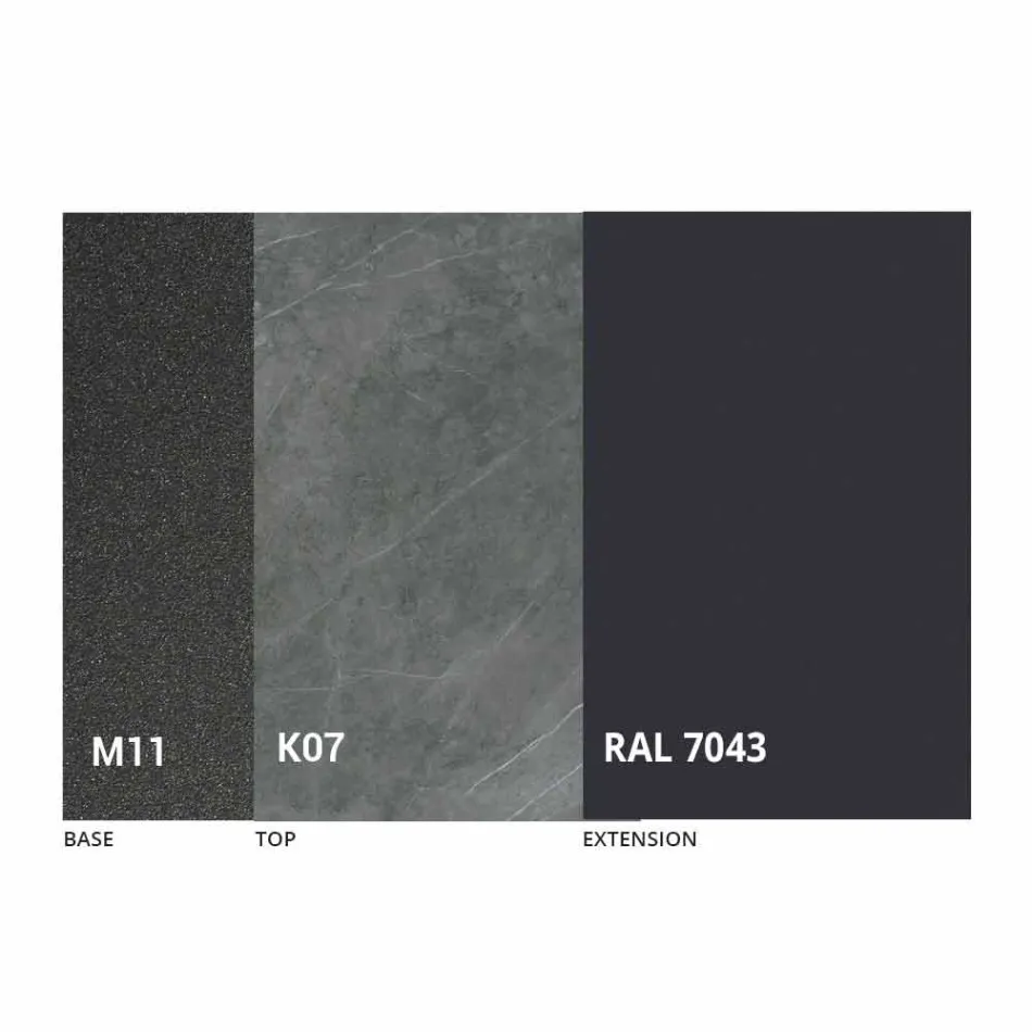 Rozkládací jídelní stůl na 180 cm v keramickém provedení Made in Italy - Pitagora Viadurini