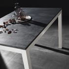 Kovový jídelní stůl rozkládací na 180 cm Made in Italy - Beatrise Viadurini
