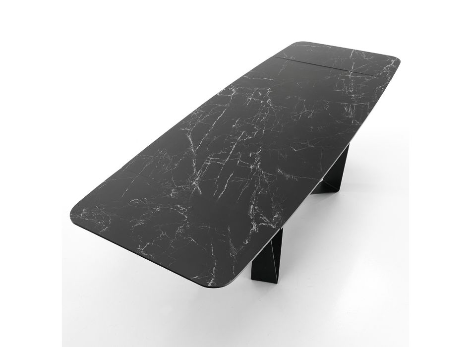 Jídelní stůl Rozkládací na 240 cm z keramiky Marble Effect Ceramic - Poseidon Viadurini