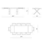Jídelní stůl Rozkládací na 260 cm Moderní betonový efekt - Lenova Viadurini