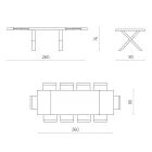 Jídelní stůl Rozkládací na 260 cm Moderní betonový efekt - Lenova Viadurini