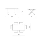 Jídelní stůl rozložitelný na 260 cm Wood Effect Made in Italy - Lenova Viadurini