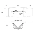 Jídelní stůl Rozkládací na 290 cm v kovové a keramické desce - Ricolo Viadurini