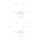 Rozkládací jídelní stůl na 298 cm z keramiky a kovu Made in Italy - Slunečnice Viadurini