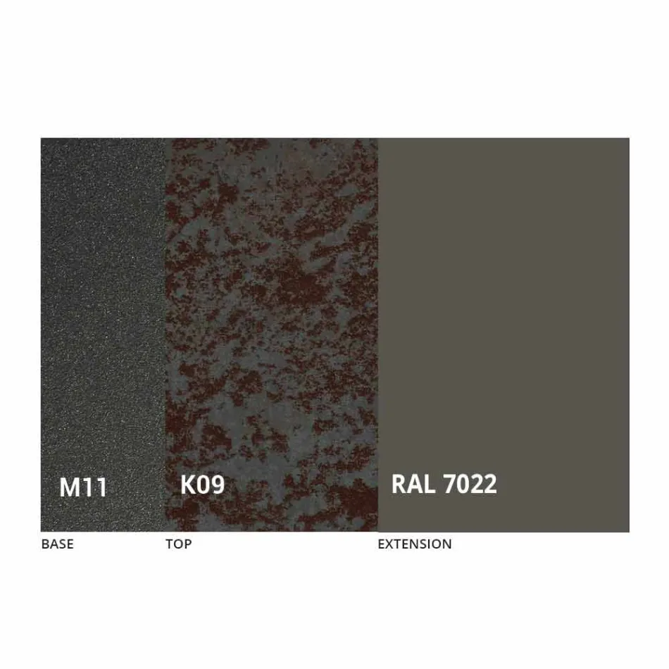 Rozkládací jídelní stůl na 298 cm v kovové a keramické desce - Anaconda Viadurini