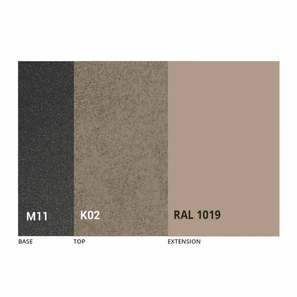 Rozkládací jídelní stůl na 298 cm v kovové a keramické desce - Anaconda Viadurini