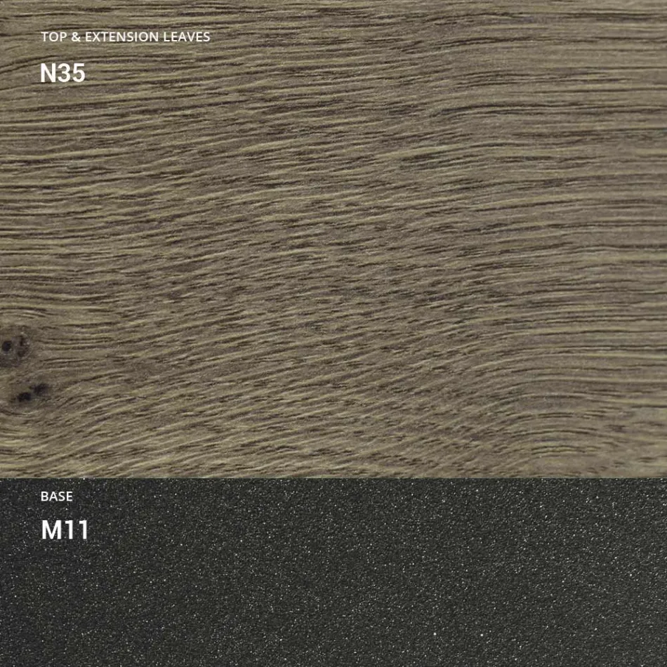 Rozkládací jídelní stůl na 298 cm z melaminu Made in Italy - Fedemo Viadurini