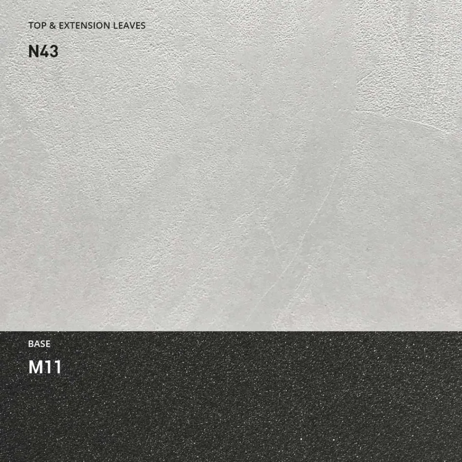 Rozkládací jídelní stůl na 298 cm z melaminu Made in Italy - Fedemo Viadurini