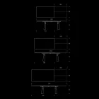 Rozkládací jídelní stůl na 298 cm z melaminu Made in Italy - Fedemo Viadurini