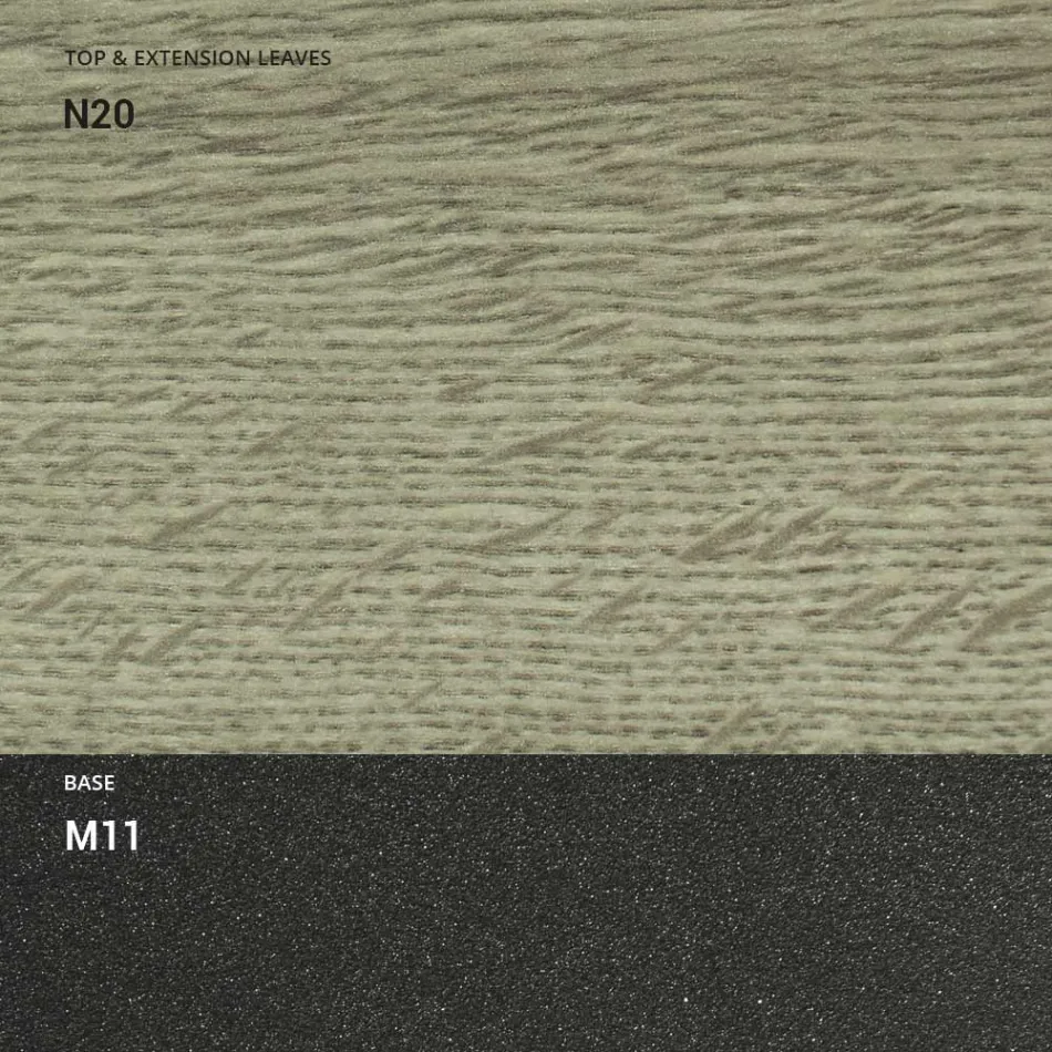 Rozkládací jídelní stůl na 298 cm z melaminu Made in Italy - Fedemo Viadurini