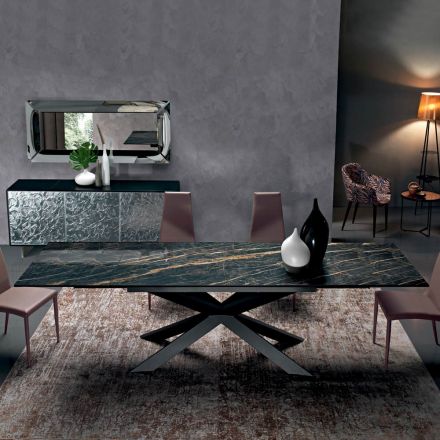 Rozkládací jídelní stůl na 300 cm z Hypermarble Made in Italy - Grotta Viadurini
