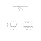 Rozkládací jídelní stůl na 300 cm z HPL laminátu Made in Italy - Dalmatian Viadurini