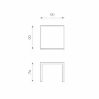 Rozkládací jídelní stůl s Teo sklem Viadurini