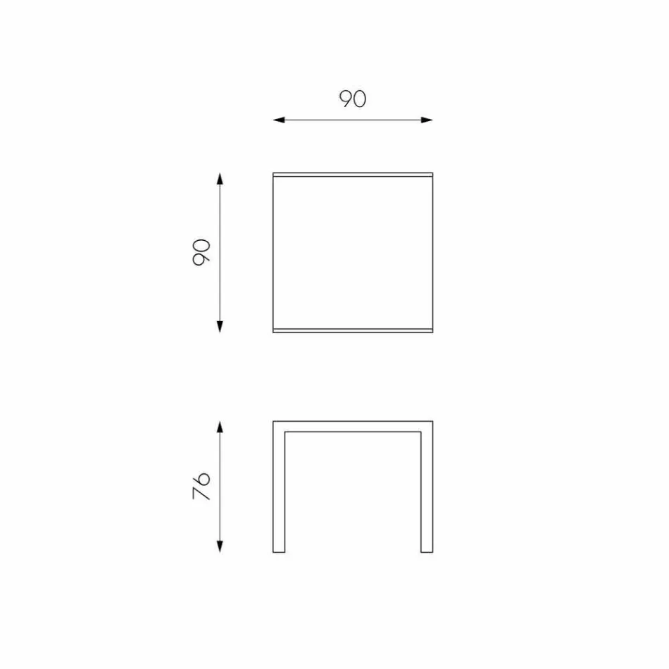 Rozkládací jídelní stůl s Teo sklem Viadurini