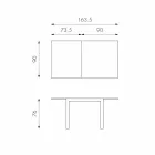 Rozkládací jídelní stůl s Teo sklem Viadurini