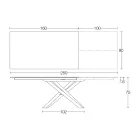 Rozkládací jídelní stůl s kovovým rámem Made in Italy - Elastické Viadurini