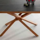 Rozkládací jídelní stůl s kovovým rámem Made in Italy - Elastické Viadurini