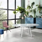 Rozkládací jídelní stůl se skleněnou deskou New Japonsku Viadurini