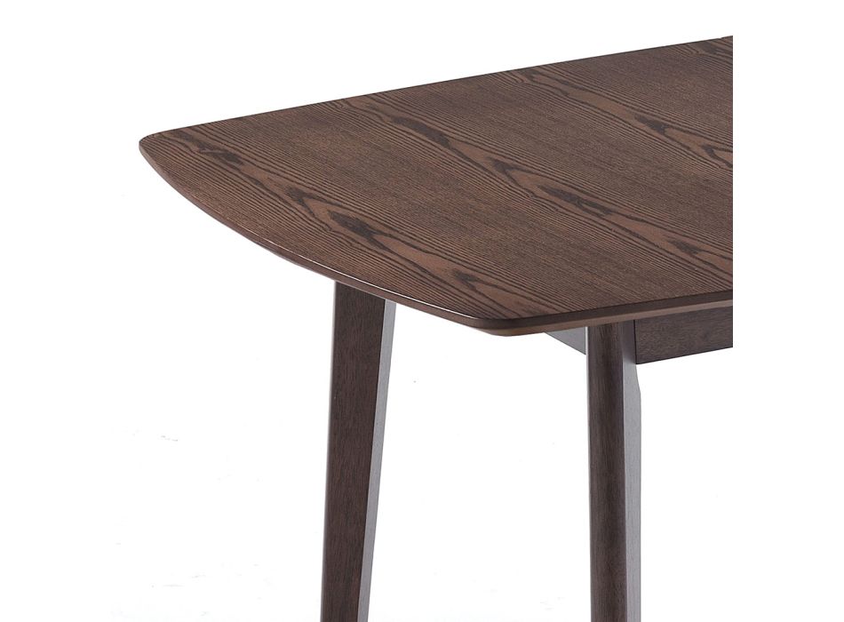 Rozkládací jídelní stůl až 150 cm z Mdf a masivního dřeva - Decio Viadurini