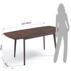 Rozkládací jídelní stůl až 150 cm z Mdf a masivního dřeva - Decio Viadurini