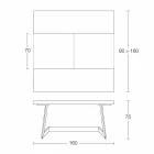 Rozkládací jídelní stůl do 160 cm ve dřevě Made in Italy - Eugenia Viadurini