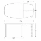 Roztažitelný jídelní stůl až do 170 cm v keramice vyrobené v Itálii - Tremiti Viadurini