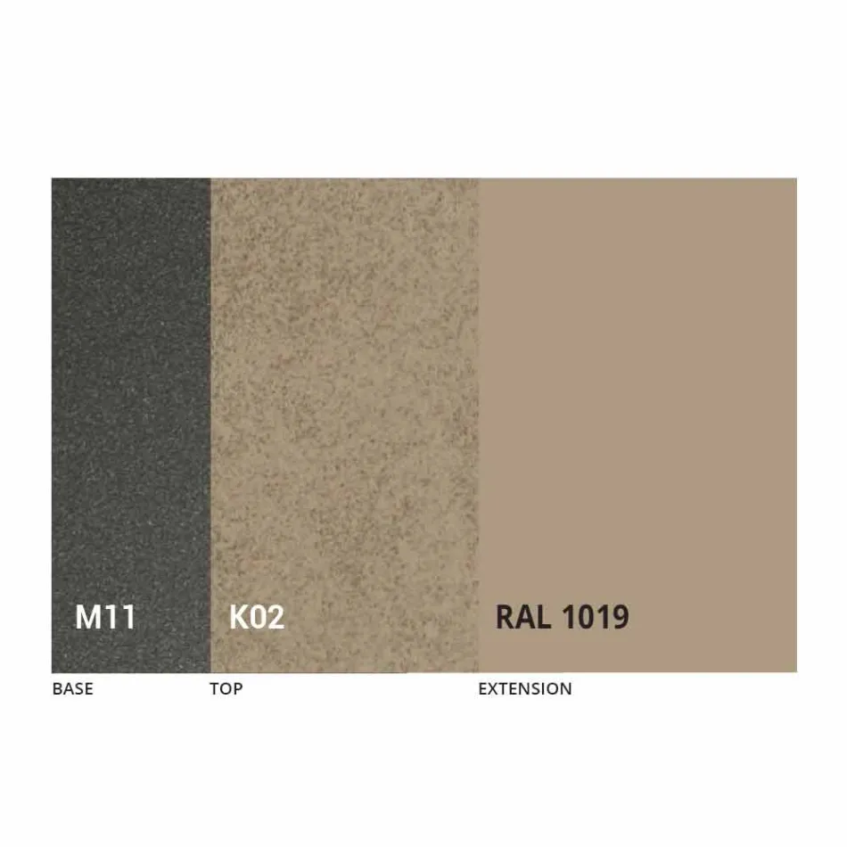 Roztažitelný jídelní stůl až do 170 cm v keramice vyrobené v Itálii - Tremiti Viadurini