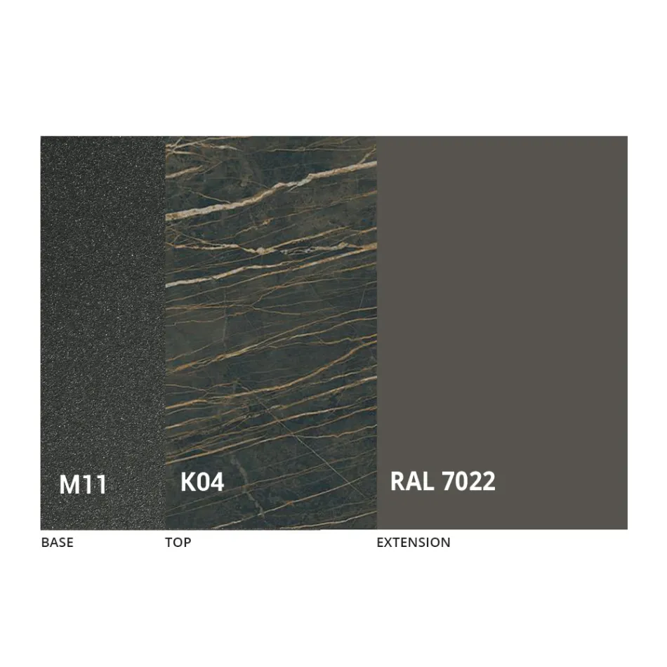 Roztažitelný jídelní stůl až do 170 cm v keramice vyrobené v Itálii - Tremiti Viadurini