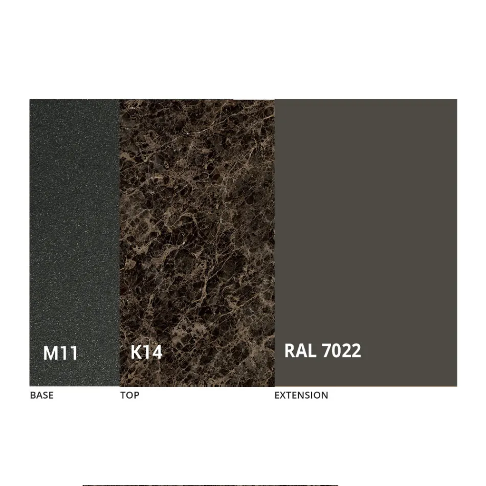 Roztažitelný jídelní stůl až do 170 cm v keramice vyrobené v Itálii - Tremiti Viadurini