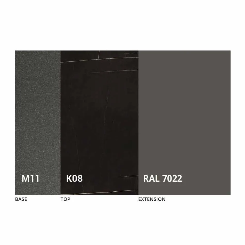 Roztažitelný jídelní stůl až do 170 cm v keramice vyrobené v Itálii - Tremiti Viadurini