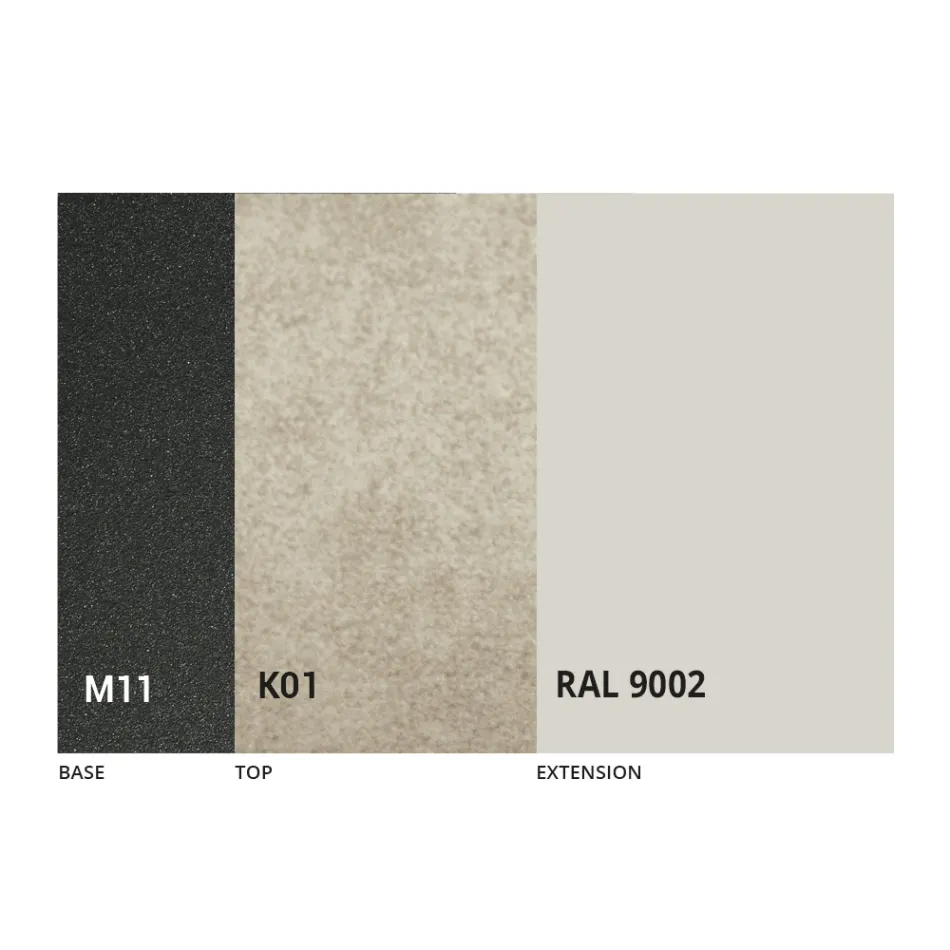 Roztažitelný jídelní stůl až do 170 cm v keramice vyrobené v Itálii - Tremiti Viadurini