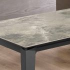 Rozkládací jídelní stůl až do 170 cm v moderním kovovém a keramickém - Syrta Viadurini
