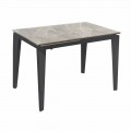 Rozkládací jídelní stůl až do 170 cm v moderním kovovém a keramickém - Syrta