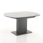 Rozkládací jídelní stůl Až 180 cm z keramiky a oceli - Catone Viadurini