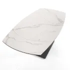 Rozkládací jídelní stůl Až 180 cm z keramiky a oceli - Catone Viadurini