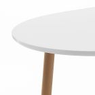 Rozkládací jídelní stůl až 220 cm v matné bílé Mdf - Toledo Viadurini