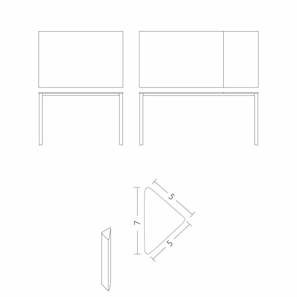 Roztažitelný jídelní stůl až do 230 cm v melaminu vyrobený v Itálii - platina Viadurini